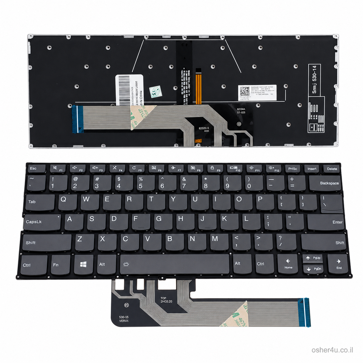 מקלדת מקורית / תואמת למחשב נייד Lenovo Flex 6-14IKB / IdeaPad 530s
