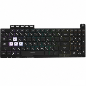 מקלדת מקורית תואמת למחשב נייד ASUS TUF Gaming F15 (FX506/FX507) A15 (FA507NU) – עברית ואנגלית, תאורת RGB