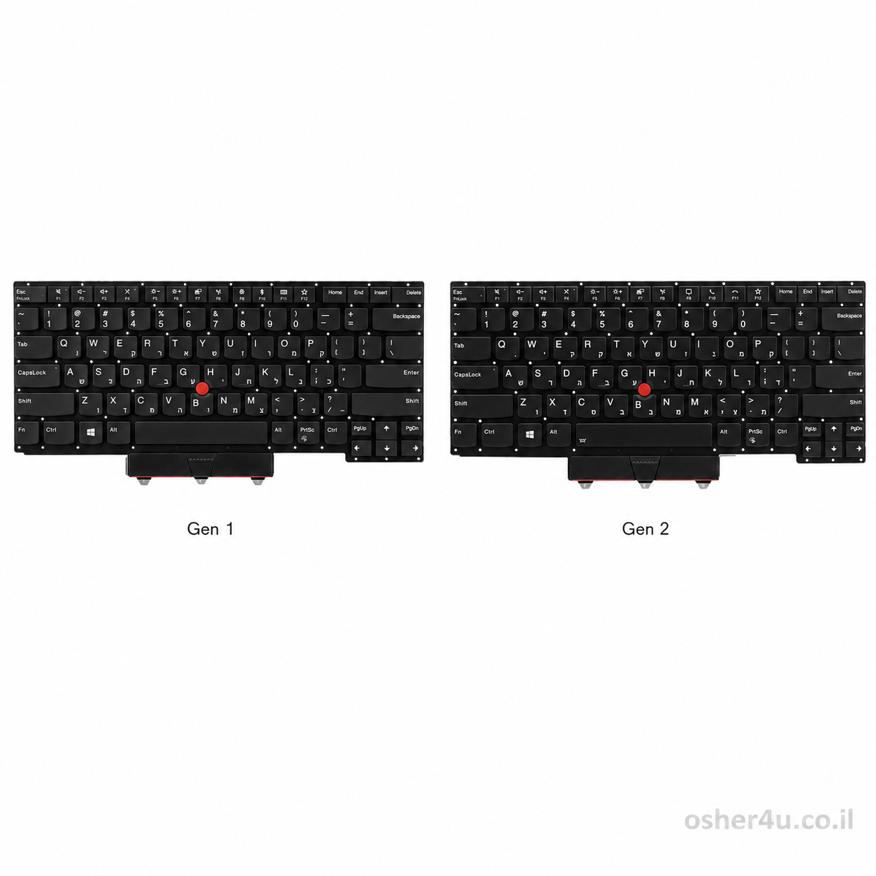 מקלדת מקורית תואמת למחשב נייד Lenovo ThinkPad E14/E15 (Gen 2/3/4) – עברית ואנגלית, תאורה אחורית