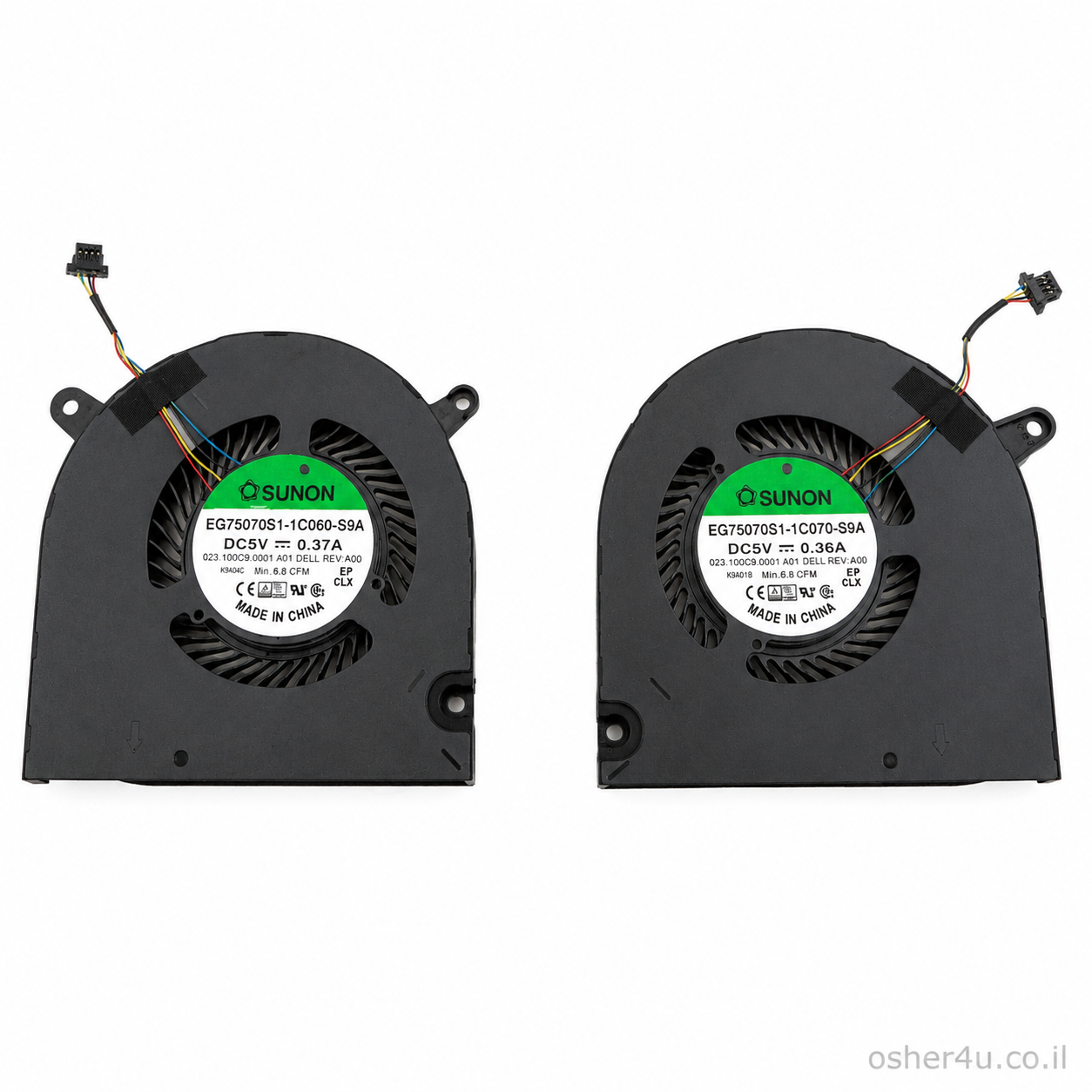 זוג מאווררי קירור מקורית / תואמת למחשב נייד Dell G3 3590
