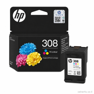ראש דיו מקורי HP שחור 308