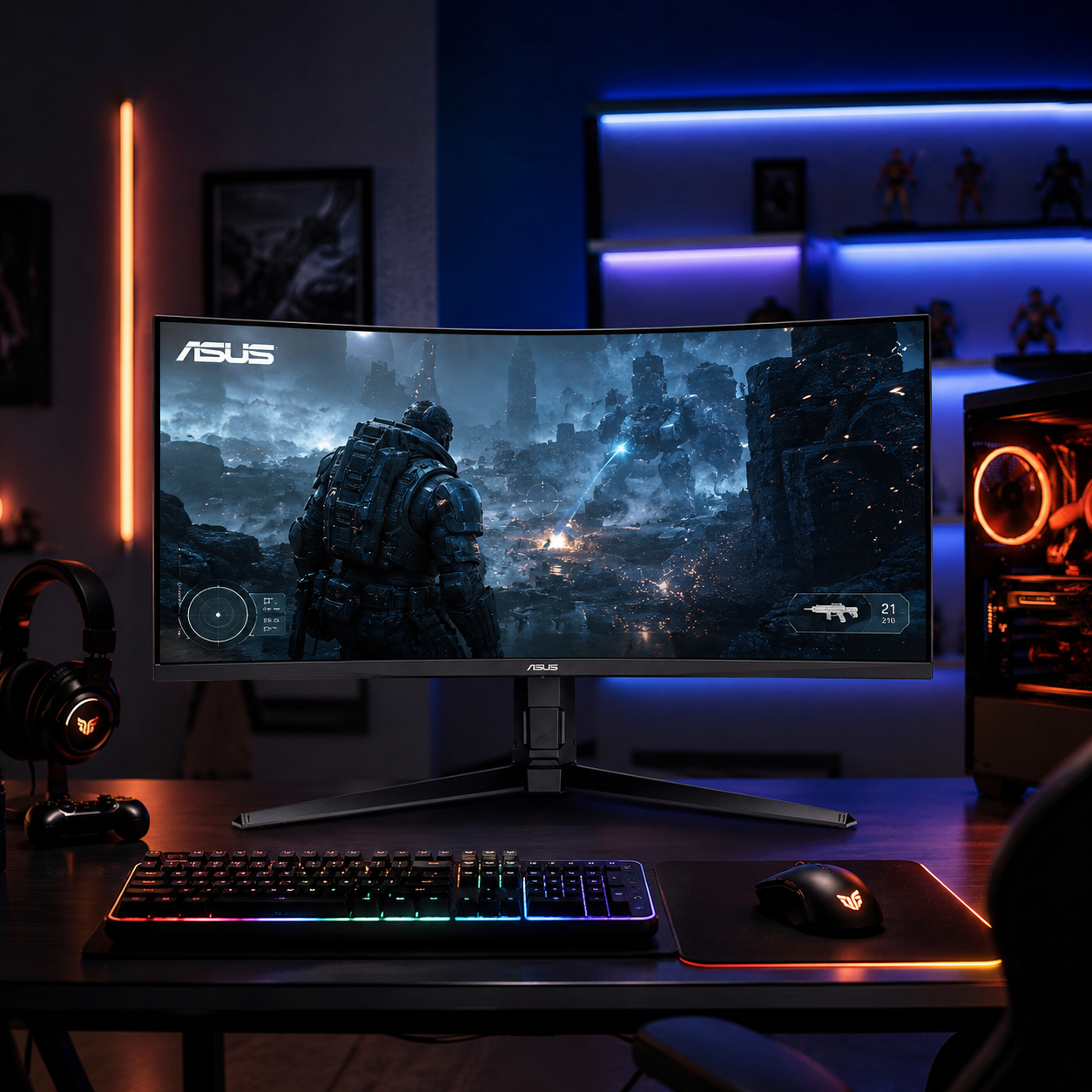 מסך גיימינג קעור Asus VG34WQML5A 34 אינץ' 250Hz – תמונה 4
