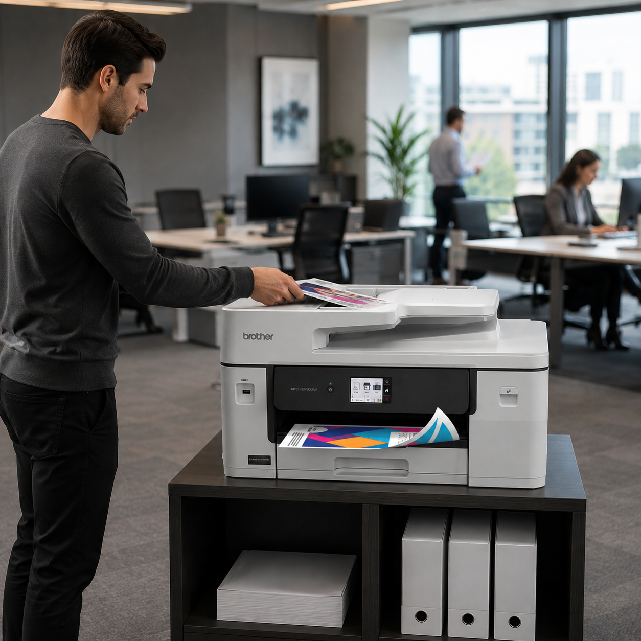 מדפסת Brother בראדר דו צדדי SCAN PRINT FAX MFCJ6760DWZU A3 – תמונה 4