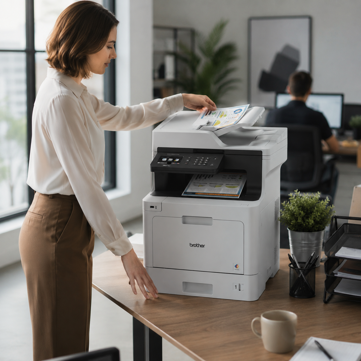 מדפסת Brother BROTHER MFC-L8690CDW WIFI - לייזר, משולבת, אלחוטית – תמונה 4
