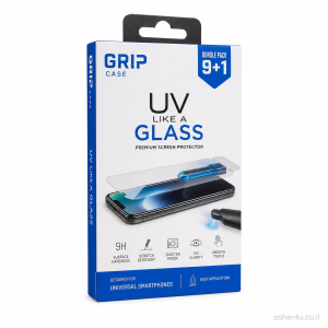 חבילת מגני מסך (9 יח'+1 שרות) GRIP CASE UV Like a Glass GC-X9H