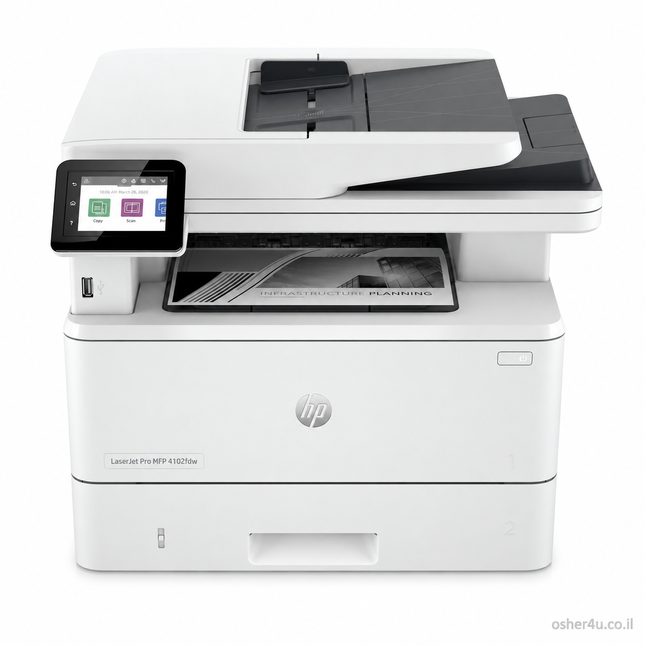 מדפסת HP HP LASERJET PRO MFP 4102FDW WIFI - לייזר, משולבת, אלחוטית