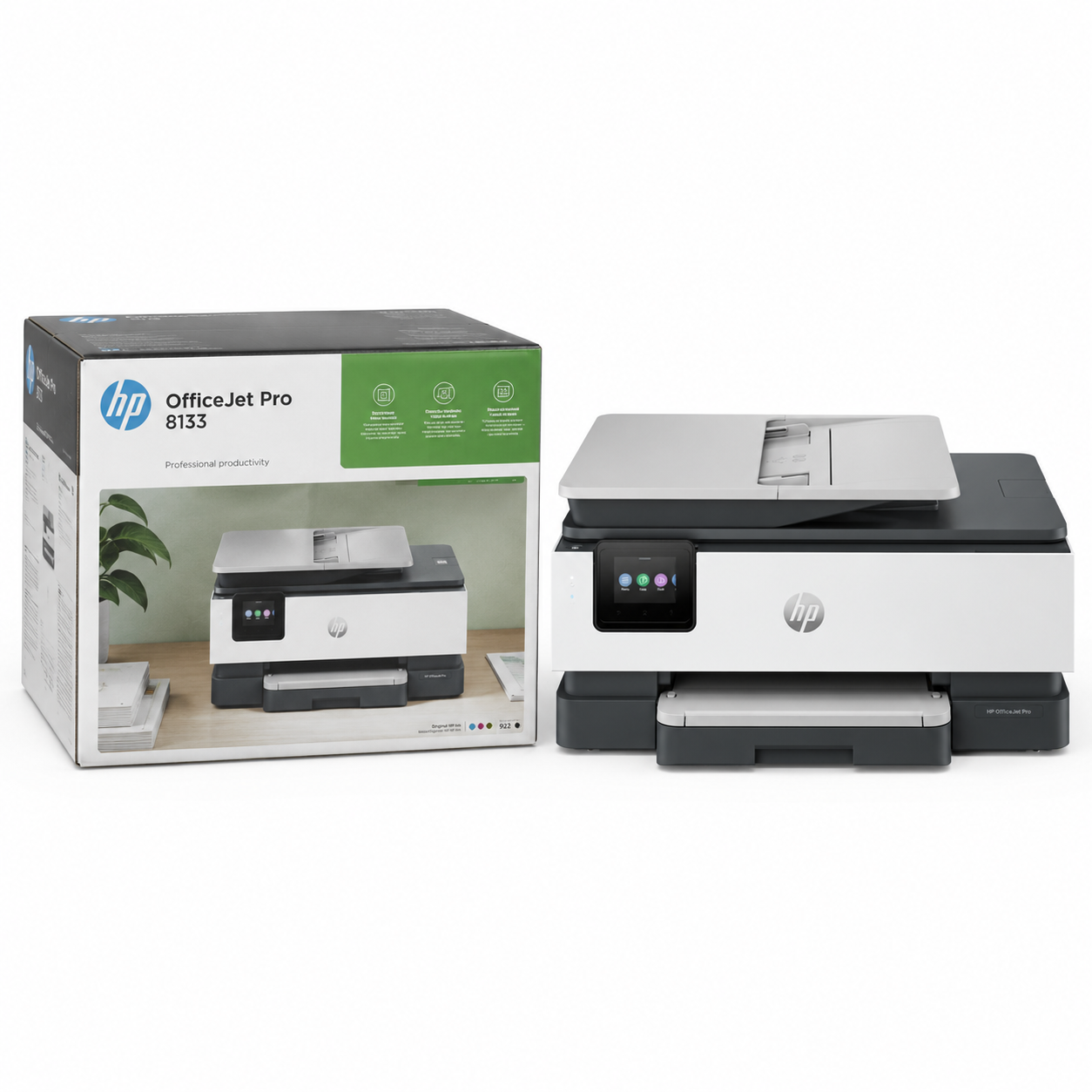 מדפסת אלחוטית משולבת HP OfficeJet Pro 8133 All-in-One (68K75B)