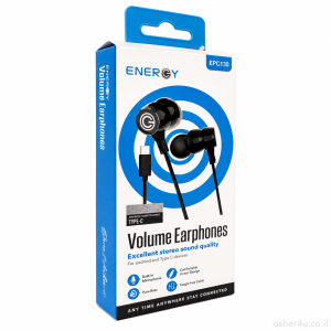 אוזניות אוניברסליות ENERGY EPC130 Type C Black