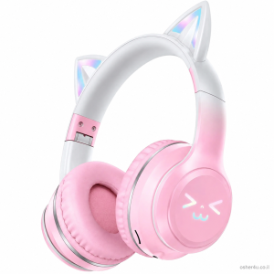 אוזניות קשת אלחוטיות ENERGY Junior EG300 BT Pink-Gray
