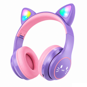 אוזניות קשת אלחוטיות ENERGY Junior EG300 BT Purple-Pink