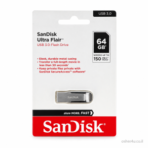 דיסק און קי 64GB SANDISK ULTRA FLAIR USB 3 Z73 (Other)