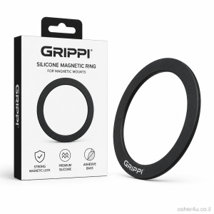 טבעת מגנטית GRIPPI Silicone Magnetic Ring Black