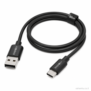 כבל 0.6 מ' שחור ENERGY USB-A to Type-C 60W