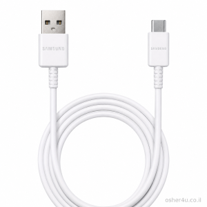 כבל SAMSUNG Type C 1M (S10) DATA מקורי לבןׁ(אריזה סאני)