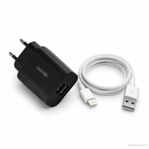 מטען Energy Twister Home Charger+Cable iPhone 2.4A