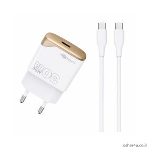 מטען בית ENERGY GaN PD30WC1+C to C 1.5m Gold
