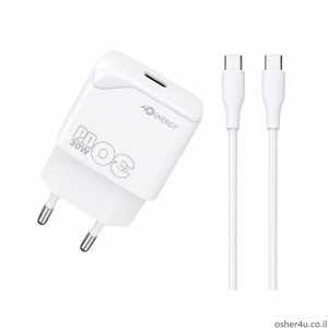 מטען בית ENERGY GaN PD30WC1+C to C 1.5m White