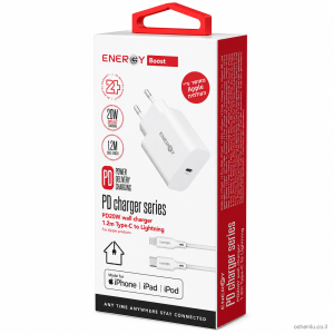 מטען בית ENERGY PD20WC1+MFI C to L 1.2M