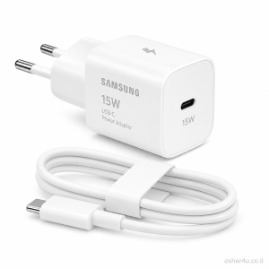 מטען בית Samsung 15W +Type C 1.5M White (סאני)