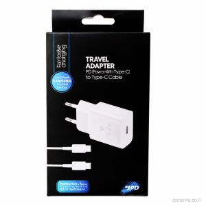 מטען בית Samsung PD15W+C to C 1M White (סאני)