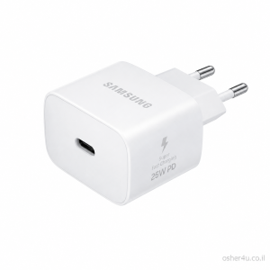 ראש מטען 25W מהיר Super Fast Charger לבן (סאני)