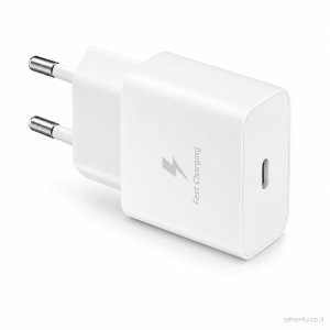 מטען בית Samsung PD25W+C to C 1M White (סאני)