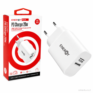 מטען בית (ראש) ENERGY 20W PD&QC3.0