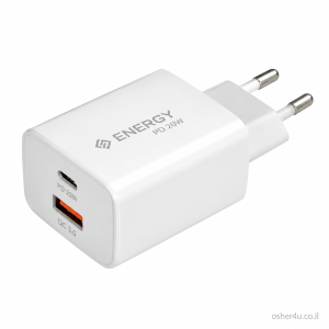מטען בית -ראש ENERGY PD20WC1QC1 20W C1+QC1