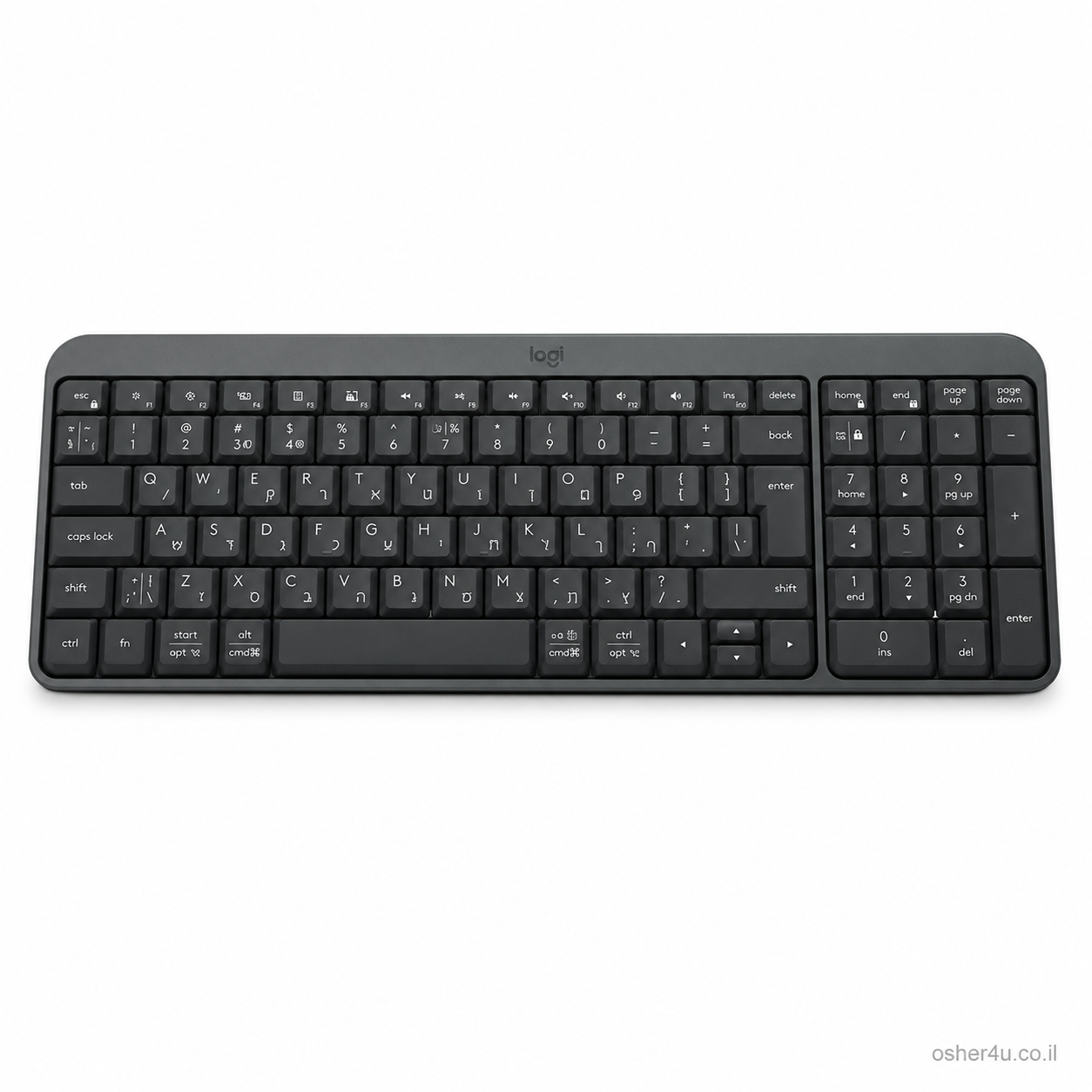 מקלדת LOGITECH GRAPHITE HEB K250 BT 2.4GHZ (Logitech)