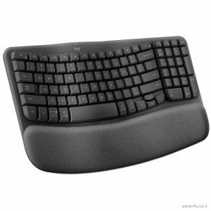 מקלדת ועבכר אגרונומי LOGITECH BT WAVE KEYS (Logitech)
