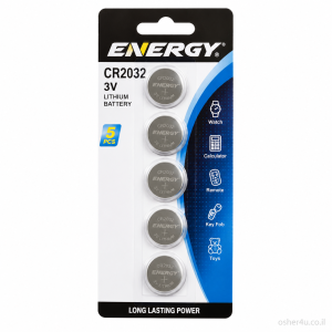 סוללות (חמישיה)  ENERGY CR2032 3V