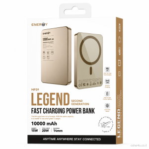 סוללת גיבוי ENERGY MP39 Legend 10000mAh Magsafe Gold