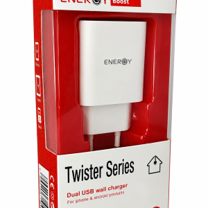 מטען בית ENERGY Twister 12W USB*2